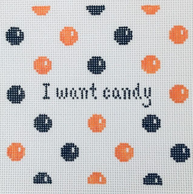 6" Halloween square-I want Candy B6H-2