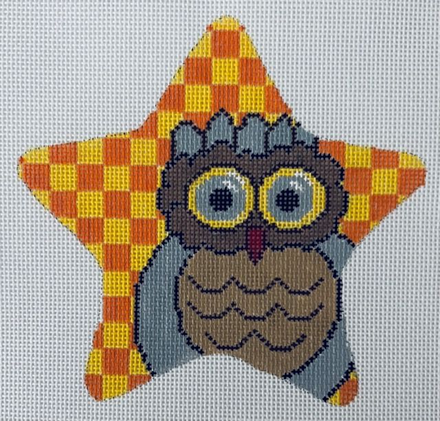 Halloween star-Owl with checks HS22-3