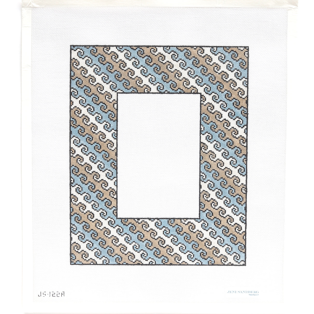Scroll stripe frame - blue brown (4 x 6 opening) JS-122A