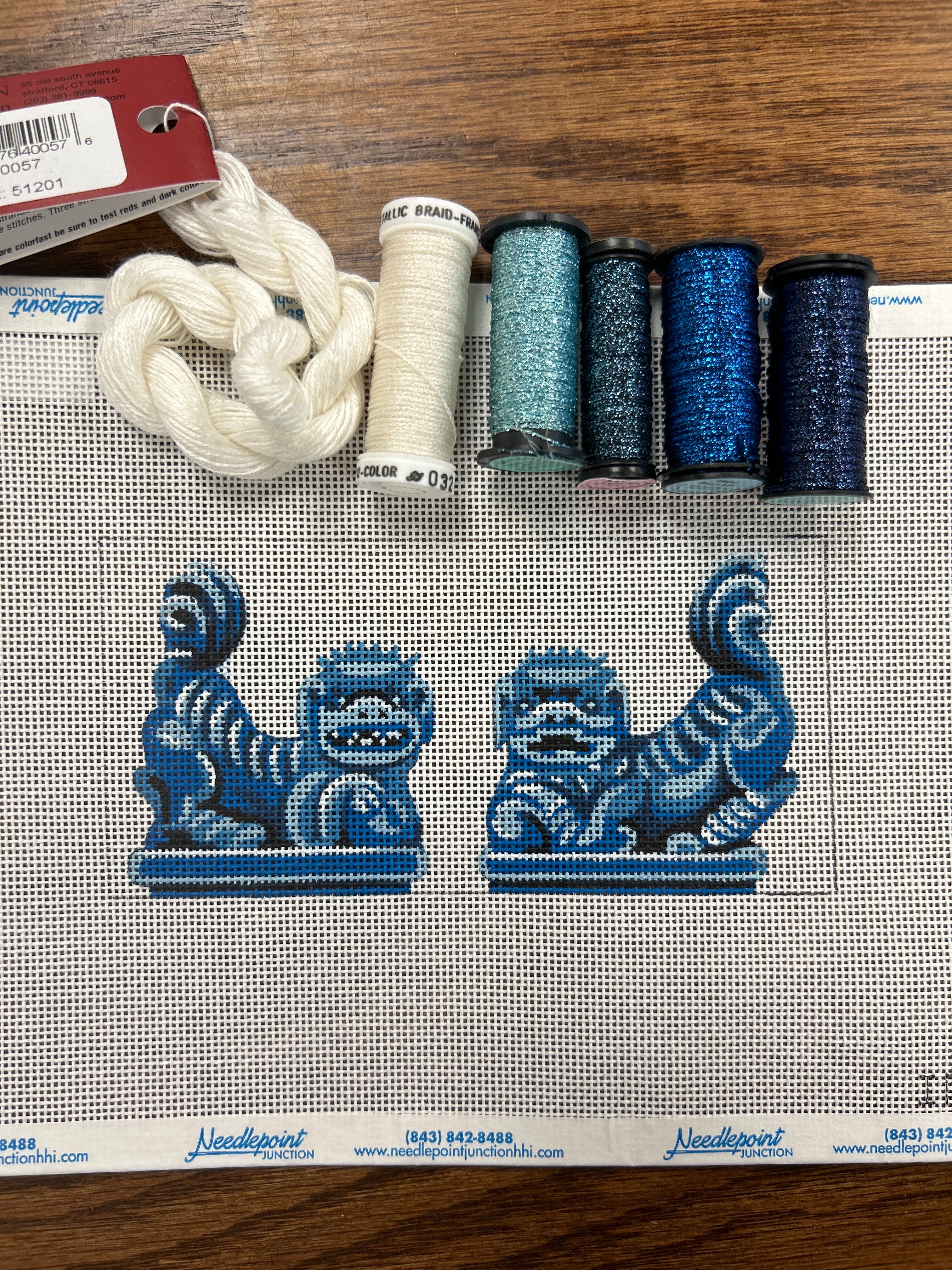 IN 613 Blue Foo Dogs KIT