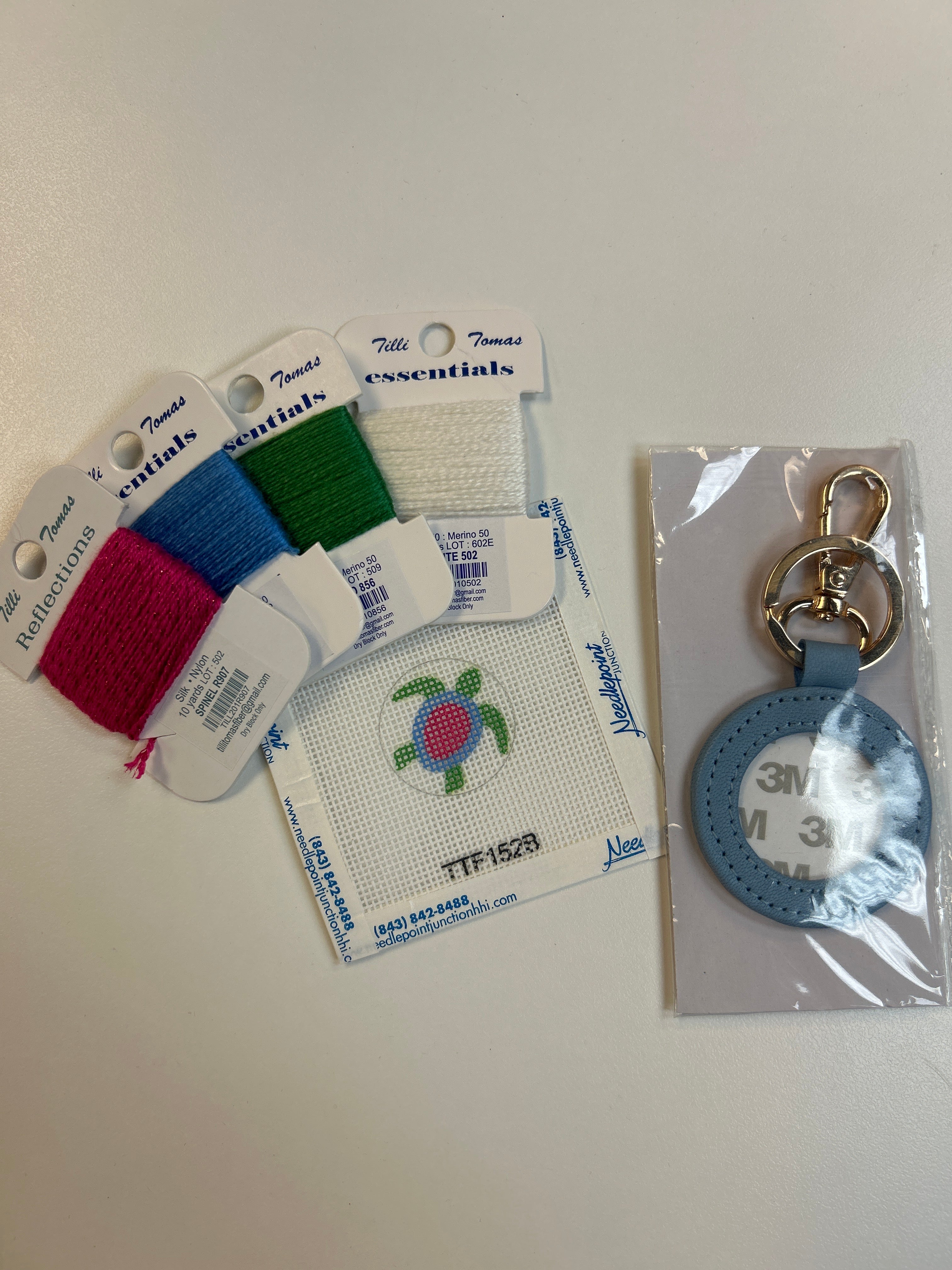 Pink/ Blue Sea Turtle Key Fob Kit