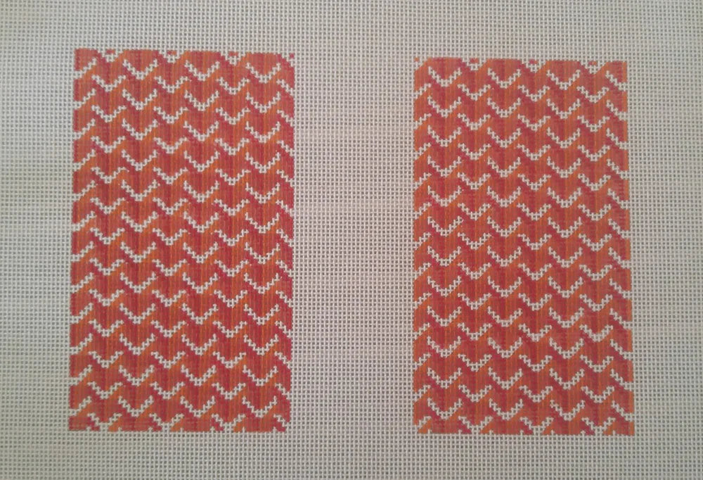 Anne Fisher Y Pattern Clutch Back Orange AF18OB