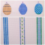 Ray's 3 Egg Omelette - blue gingham, brown egg WG12646