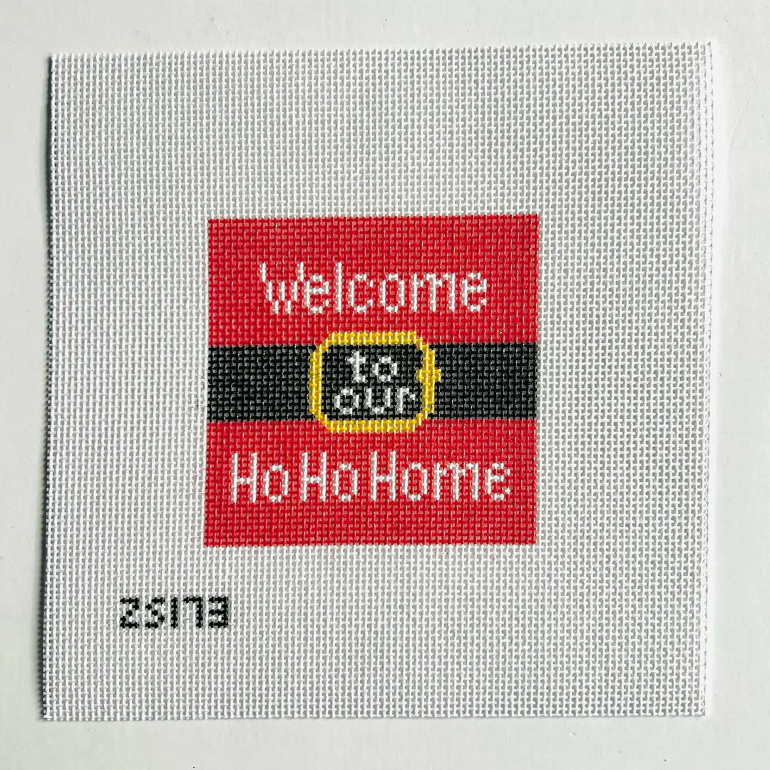 Welcome Ho Ho Home Square Printed Canvas ZS-173