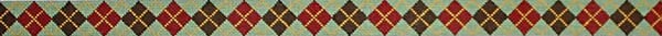 Argyle - Sage Bkg. - Red/Brown/Gold (14) 122gg