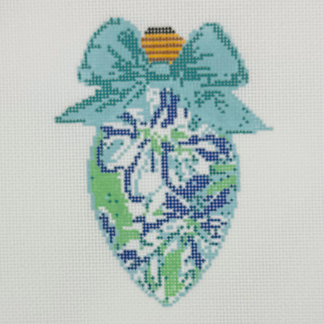 Bow Bulb Blue Floral BW2167NBL