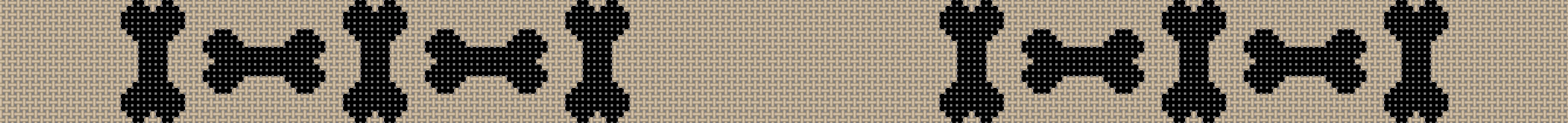 DOG BONE ON TAN - WIDE TMC-1711