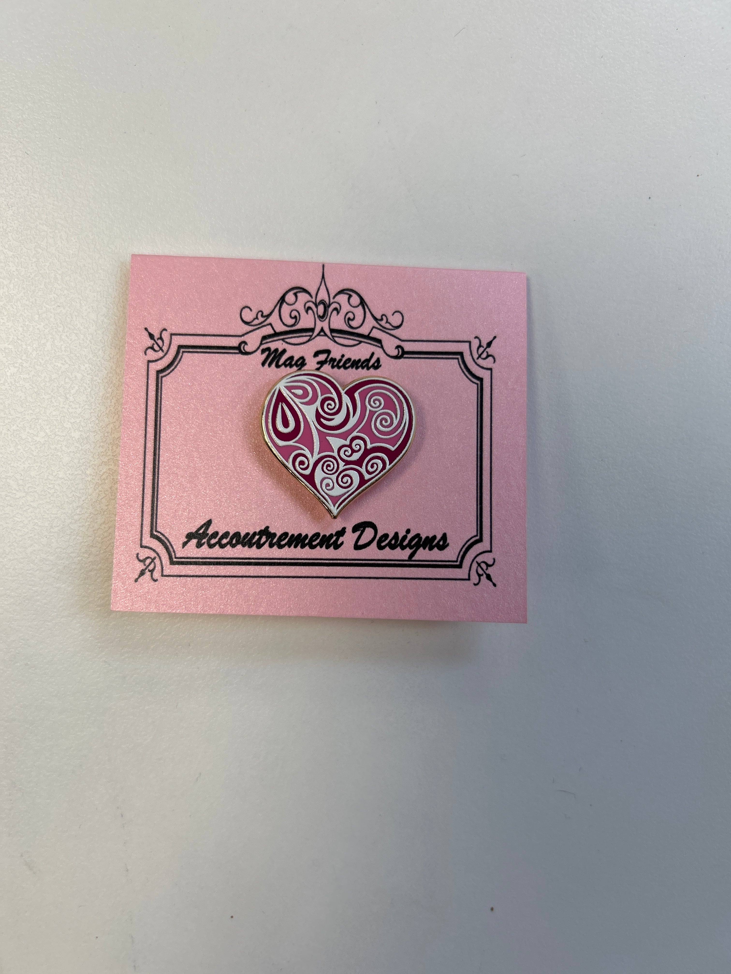 Swirl Heart Pink Needleminder