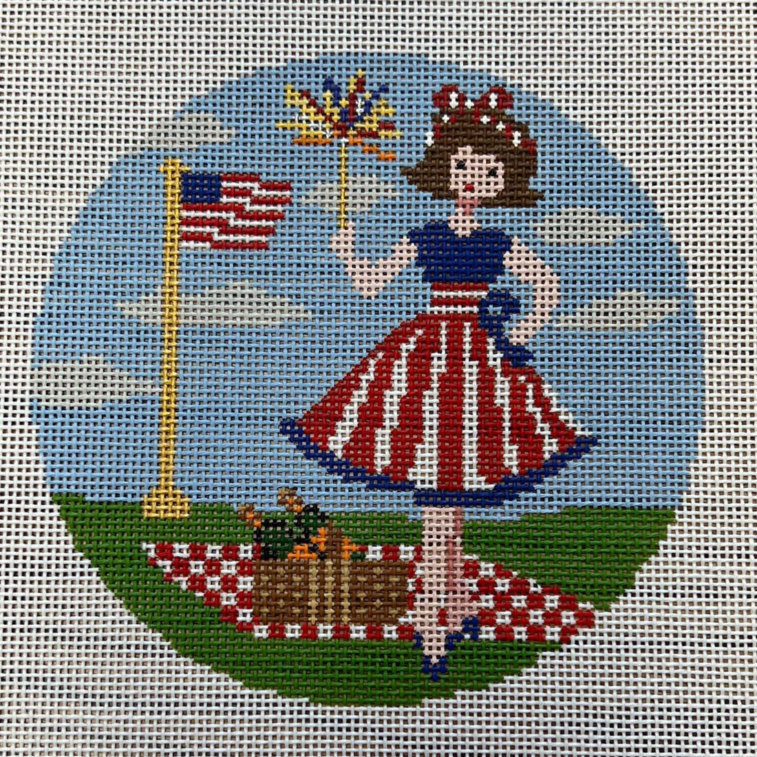 Betty Loves Independence Day Canvas and Stitch Guide KDS-60