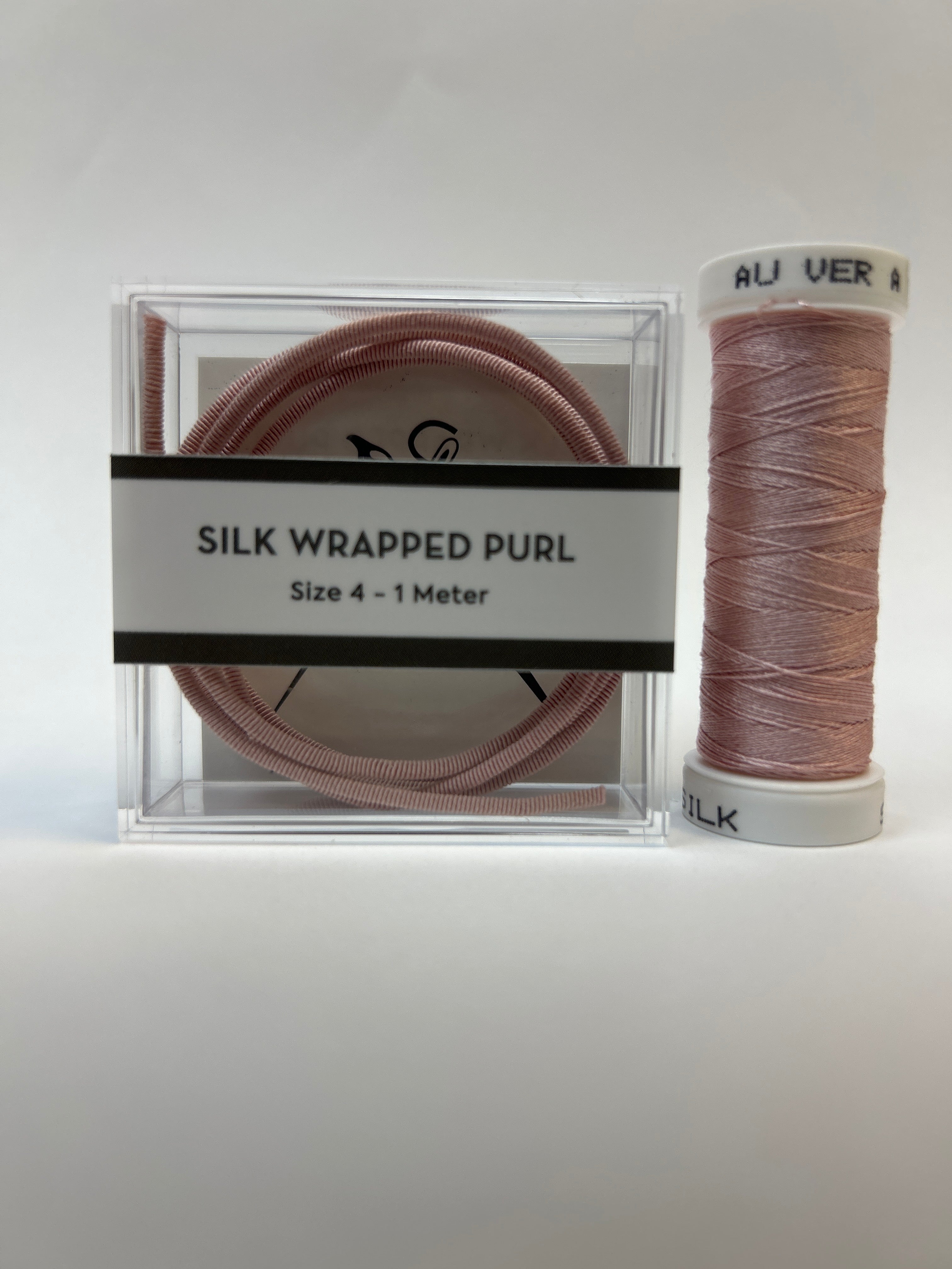 Silk Wrapped Purl Size 4 with Couching Thread