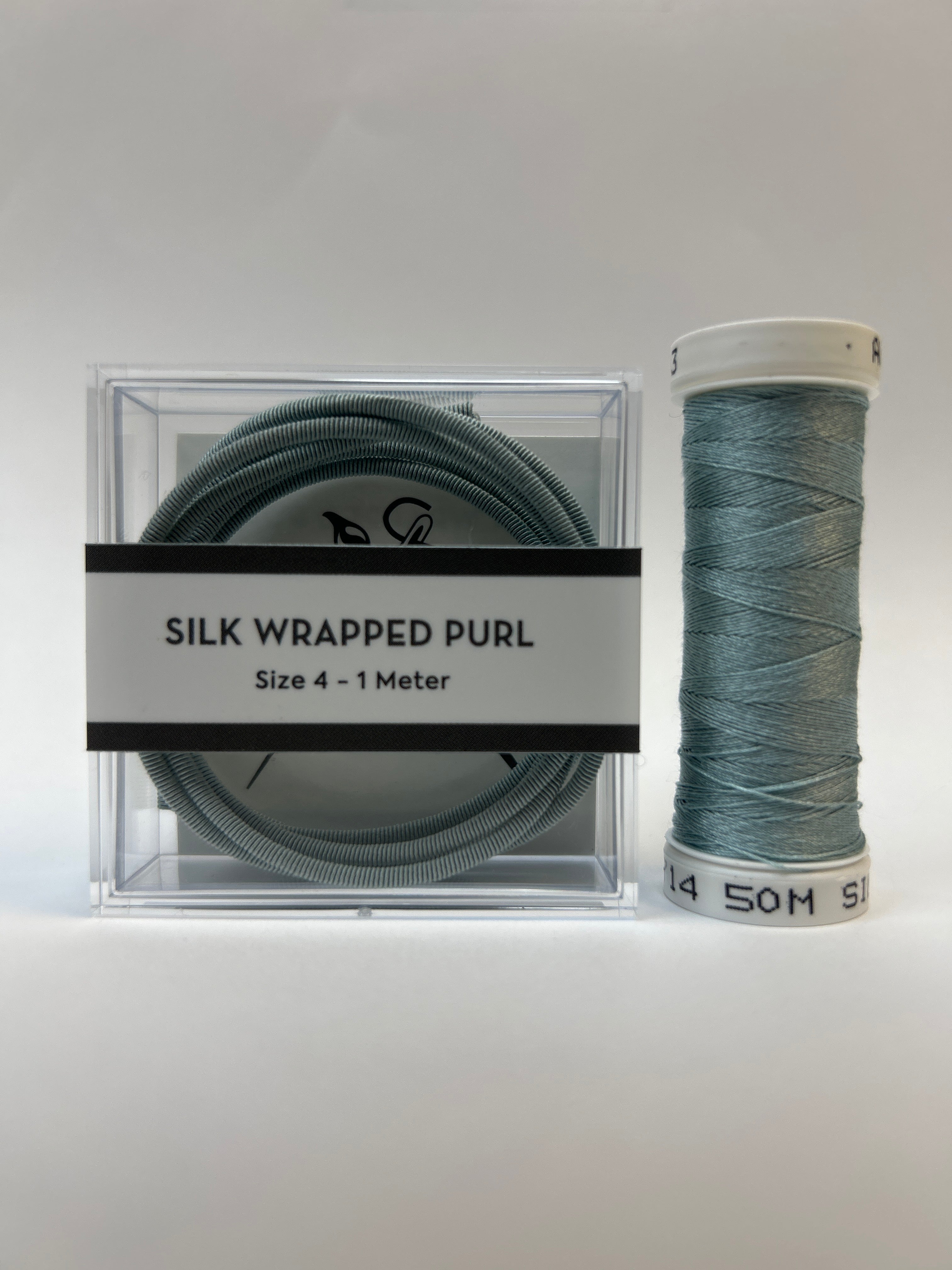 Silk Wrapped Purl Size 4 with Couching Thread