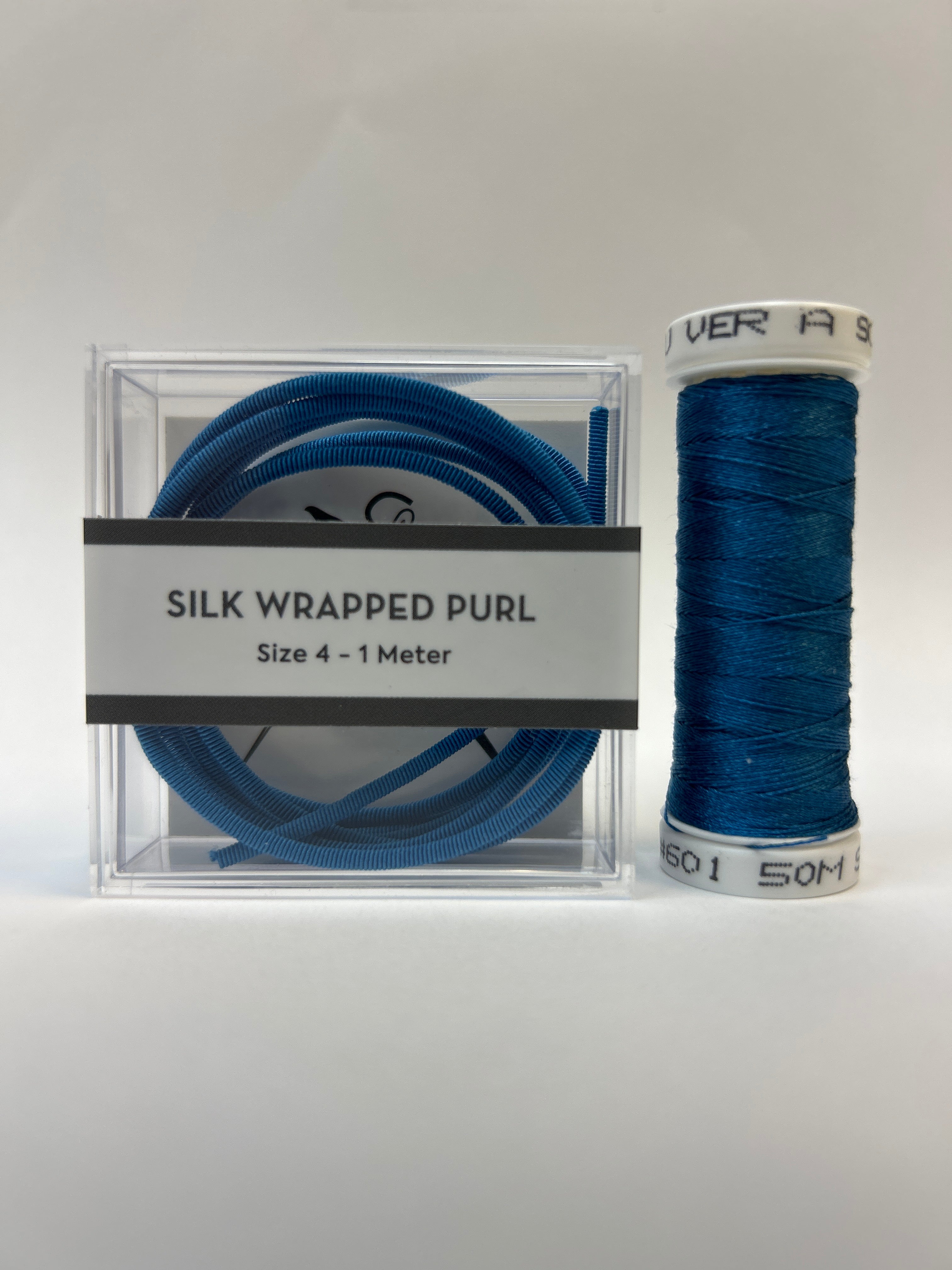 Silk Wrapped Purl Size 4 with Couching Thread