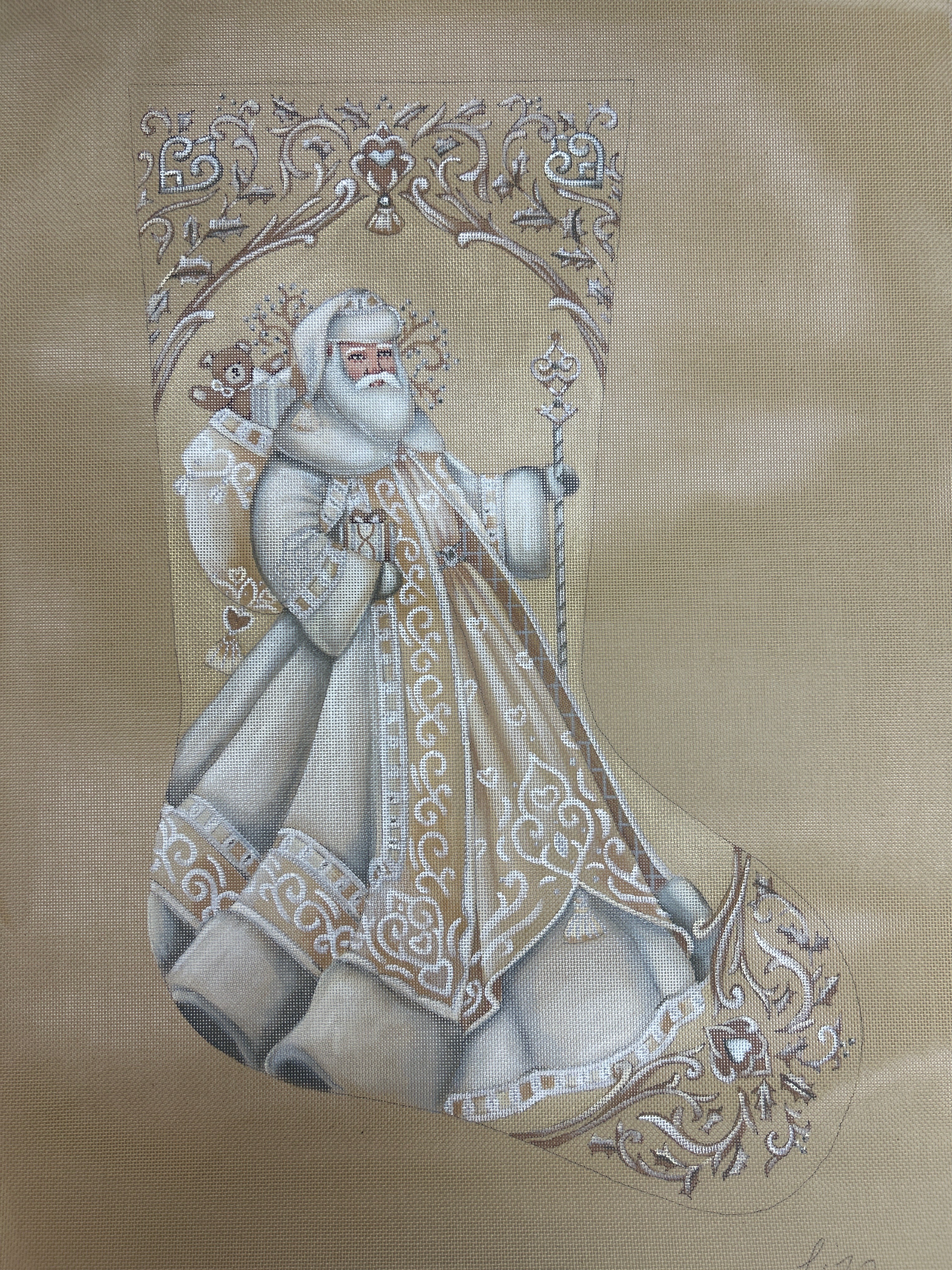 Ivory Santa Stocking TTAXS383