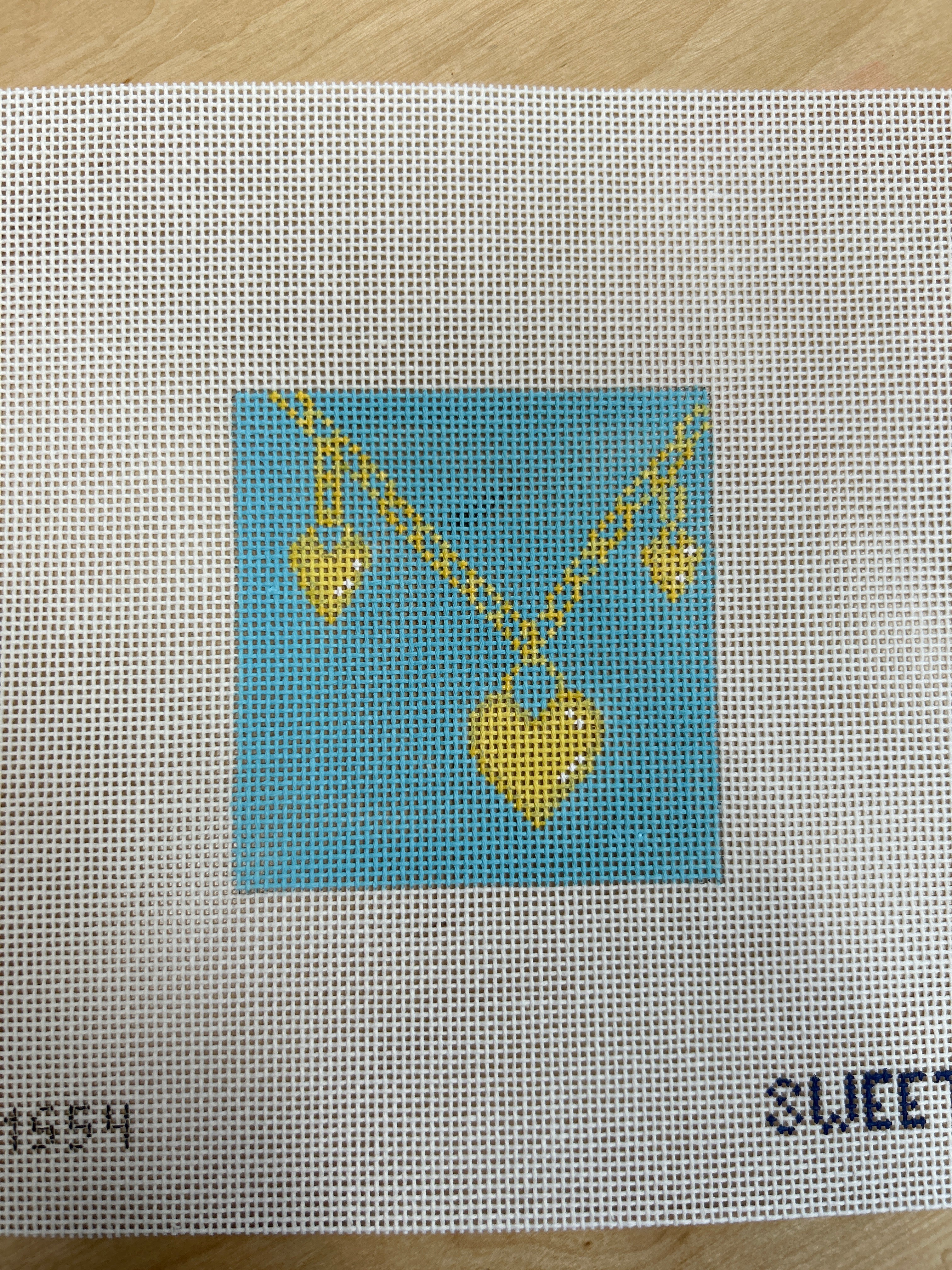 Heart Charm Insert- Blue MS54