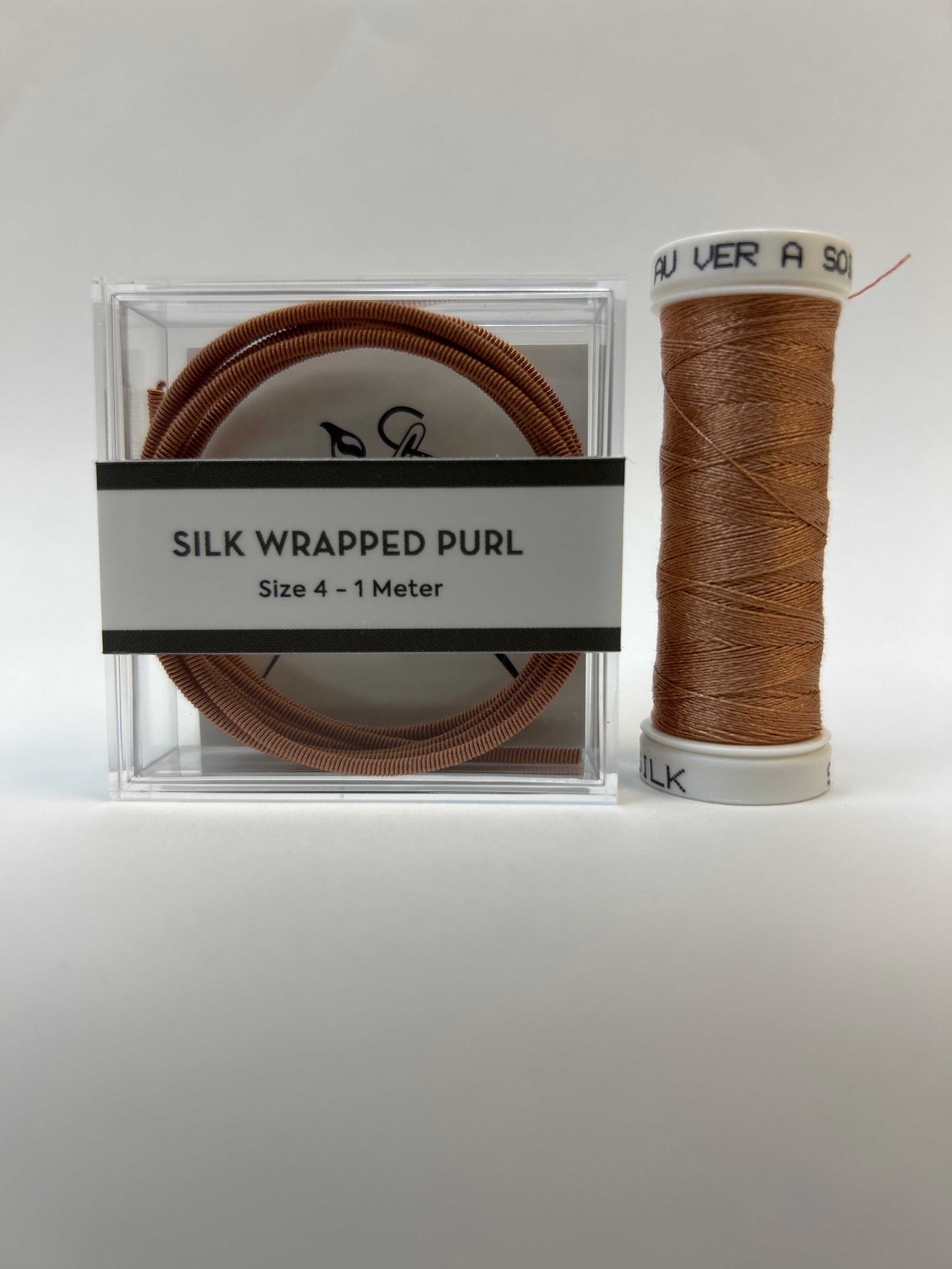 Silk Wrapped Purl Size 4 with Couching Thread