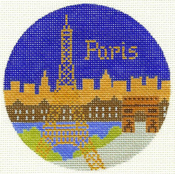 Silver Needle Round Ornament