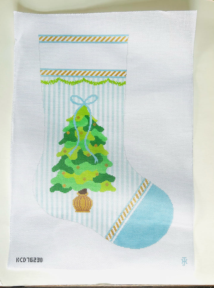 Tree on Blue Stocking KCD7624B