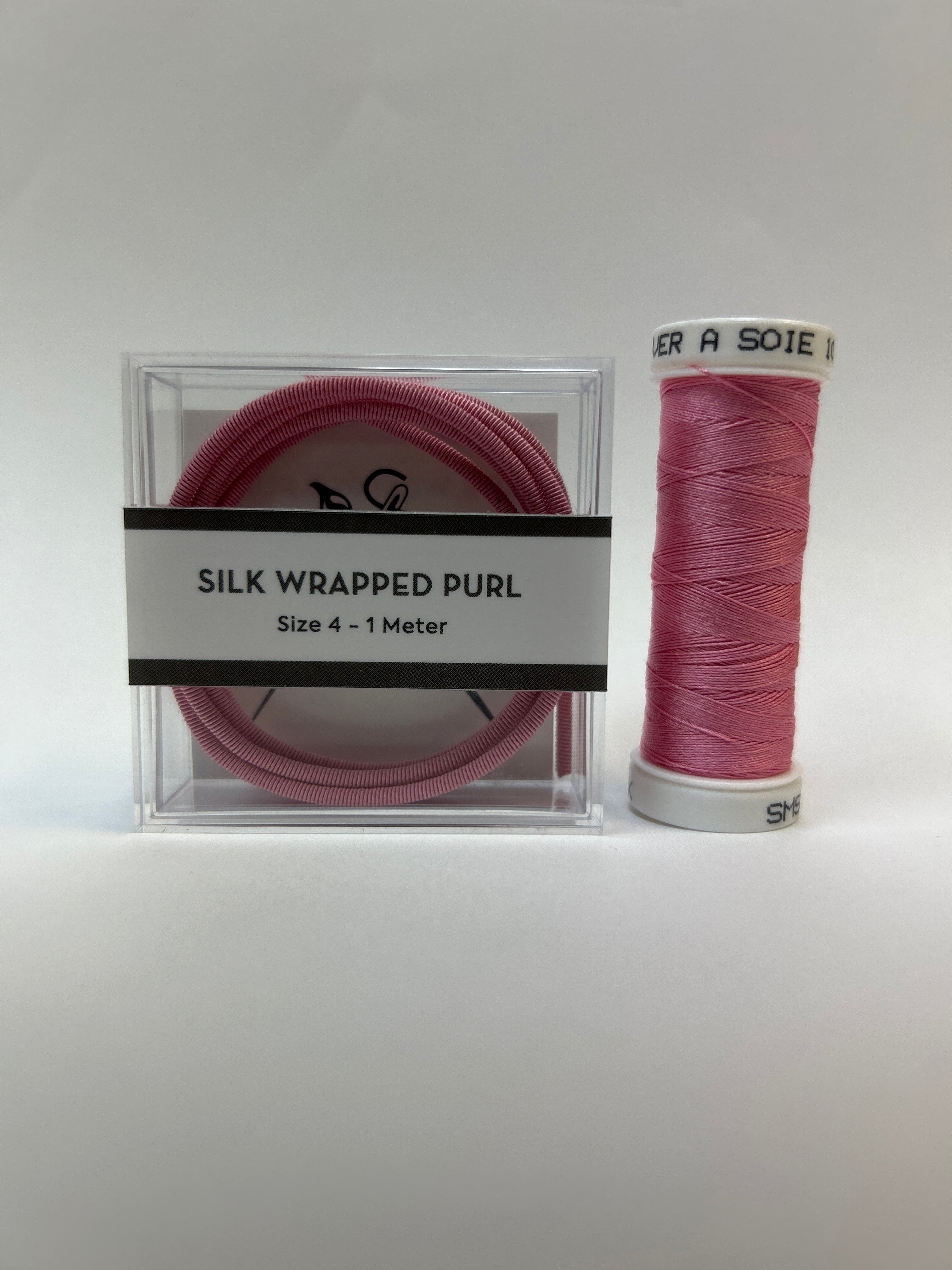 Silk Wrapped Purl Size 4 with Couching Thread