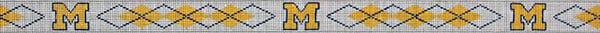 College Argyle - University of Michigan belt TMC-5010m