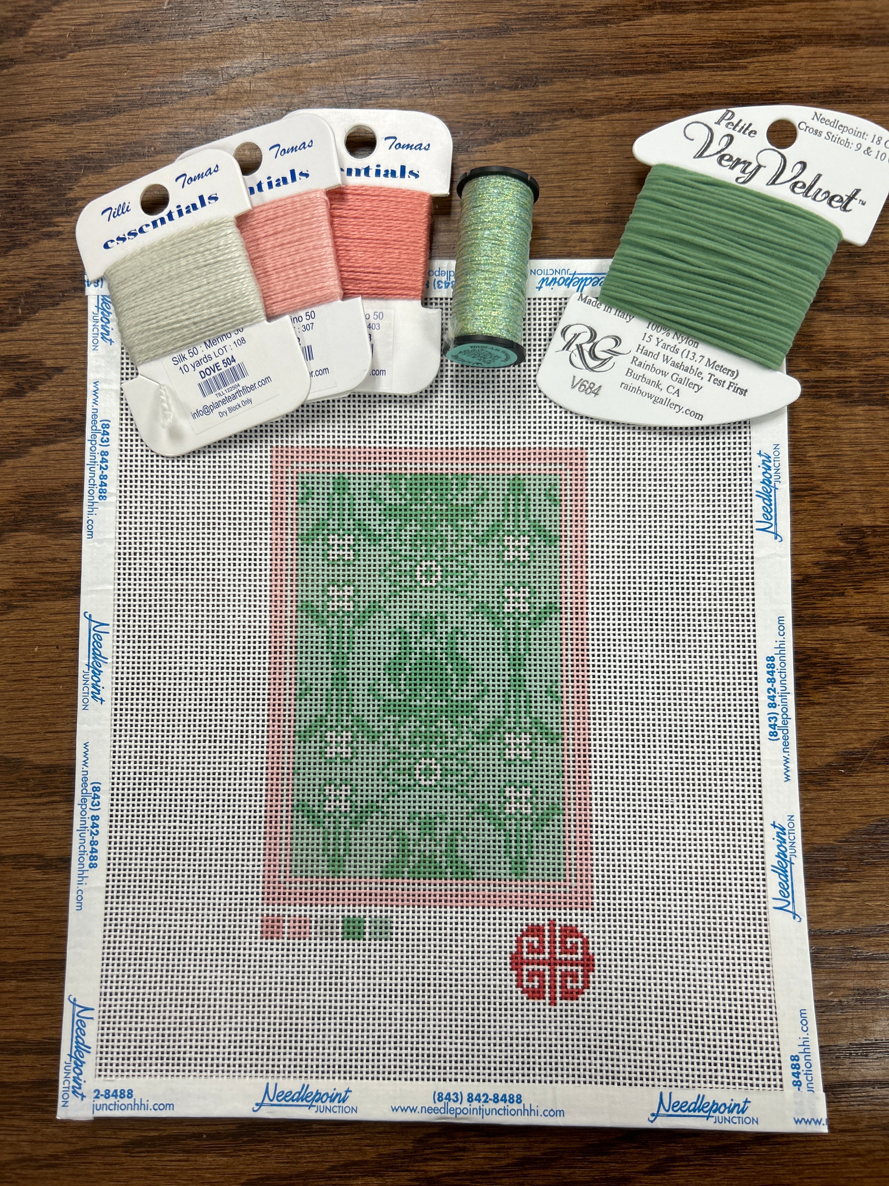 Green Damask Passport Cover KIT