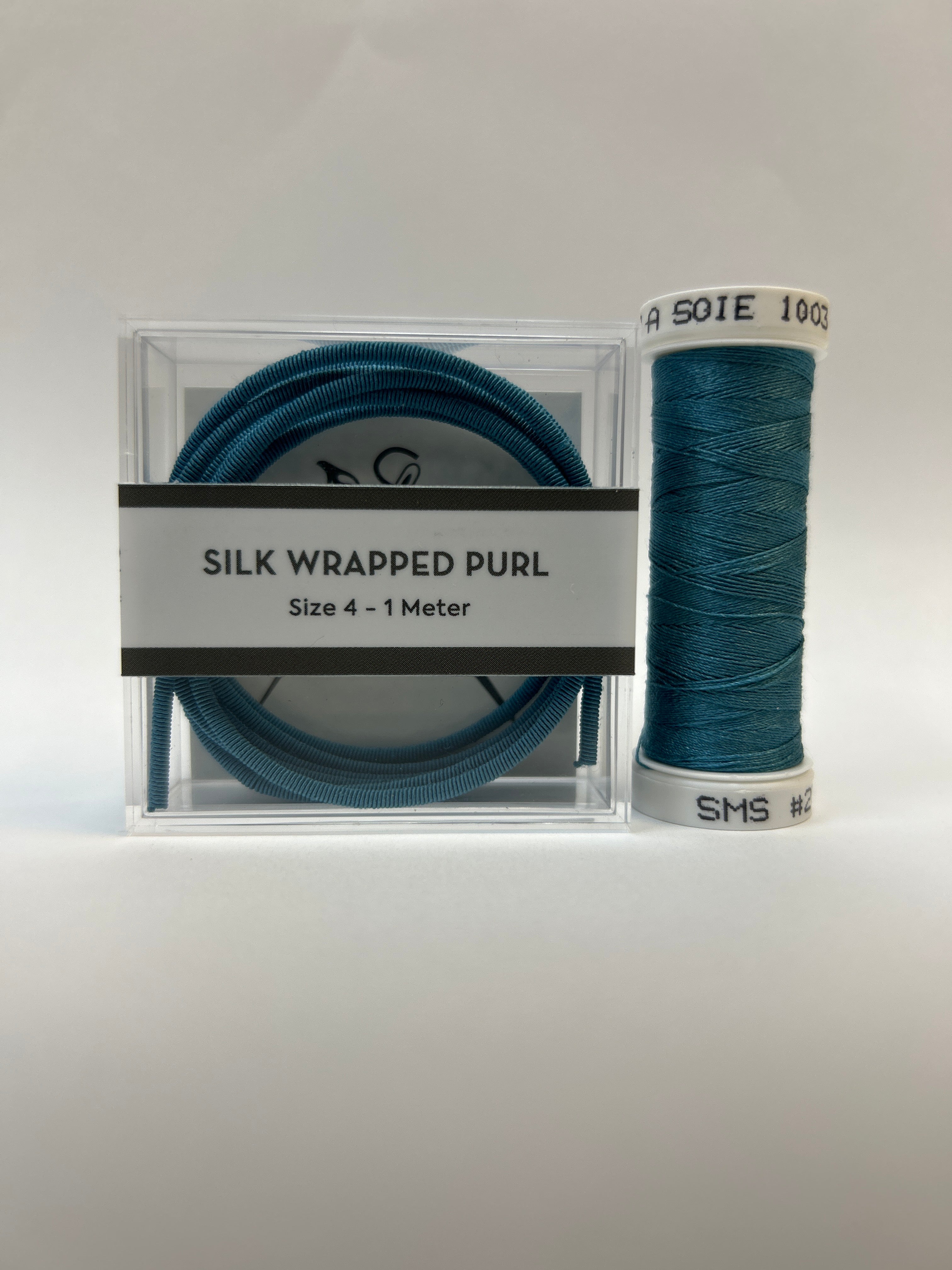 Silk Wrapped Purl Size 4 with Couching Thread
