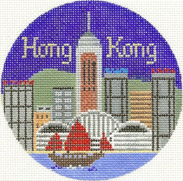 Silver Needle Round Ornament