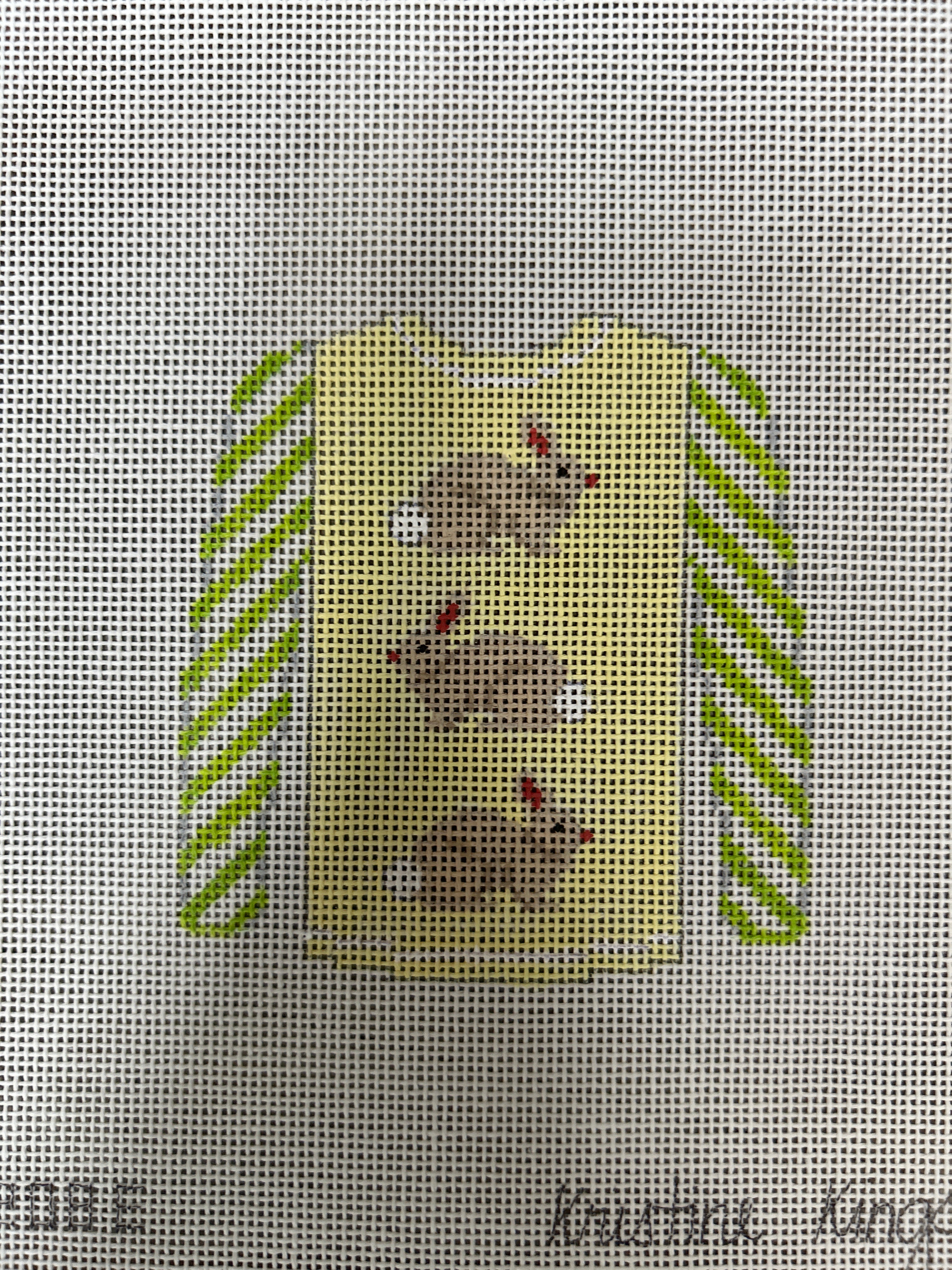 Three Bunny Sweater Yellow KKO-208E