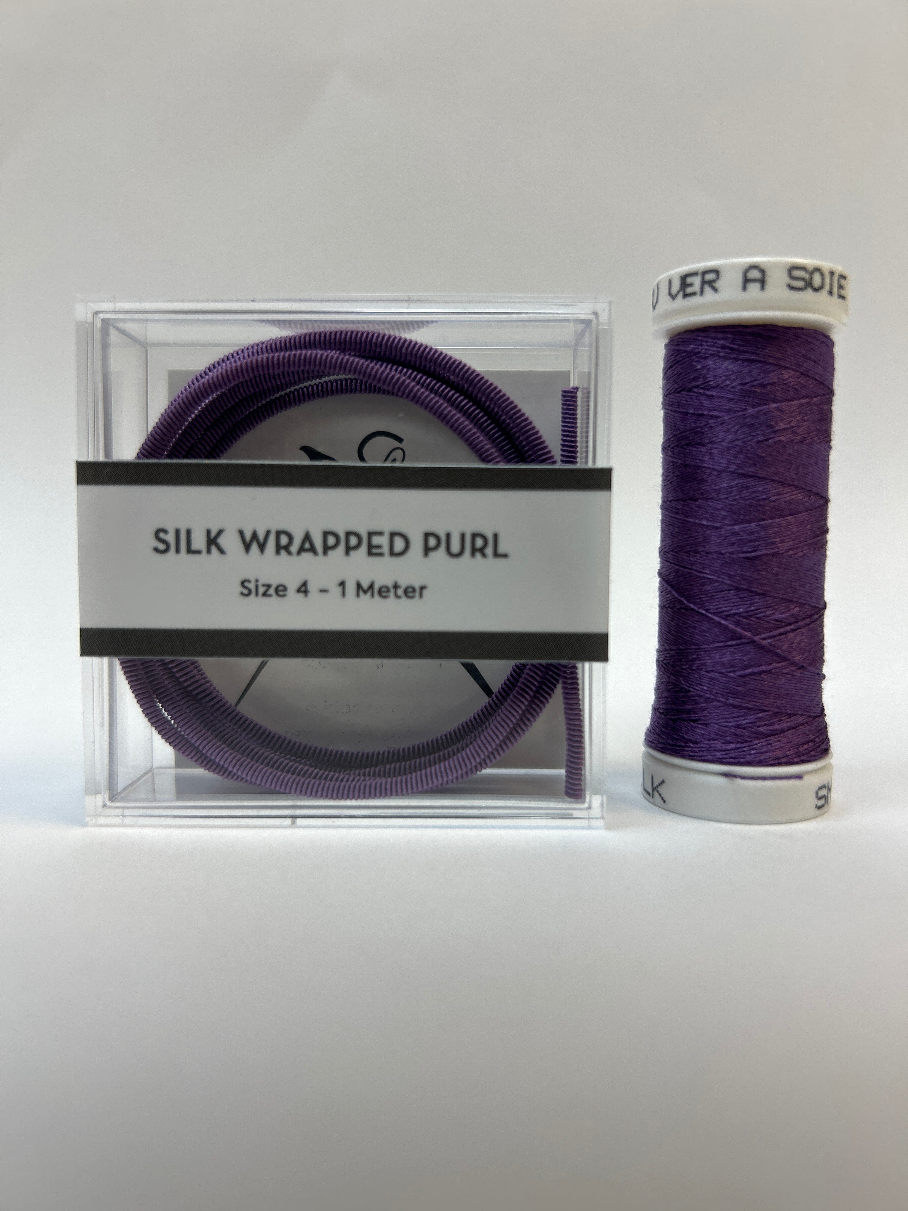 Silk Wrapped Purl Size 4 with Couching Thread