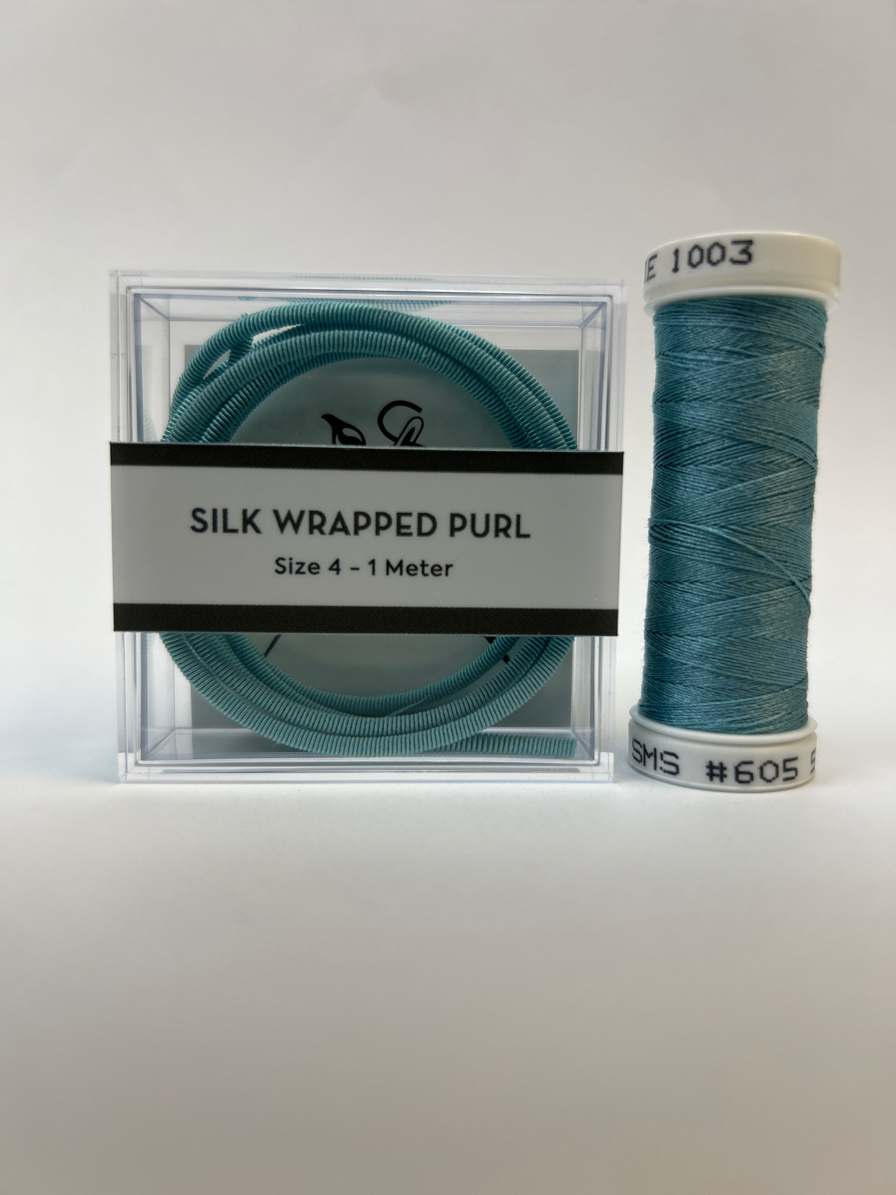 Silk Wrapped Purl Size 4 with Couching Thread