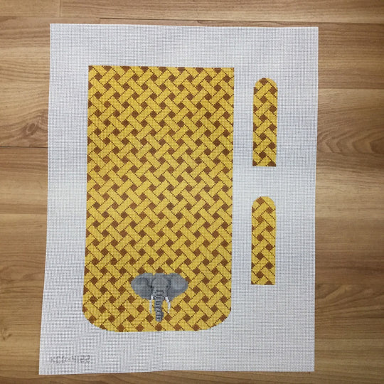 Elephant on Woven Background Purse KCD4122