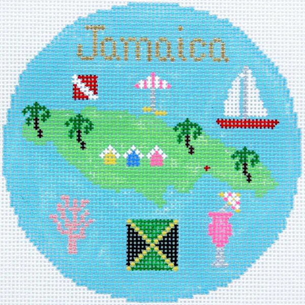 Silver Needle Round Ornament