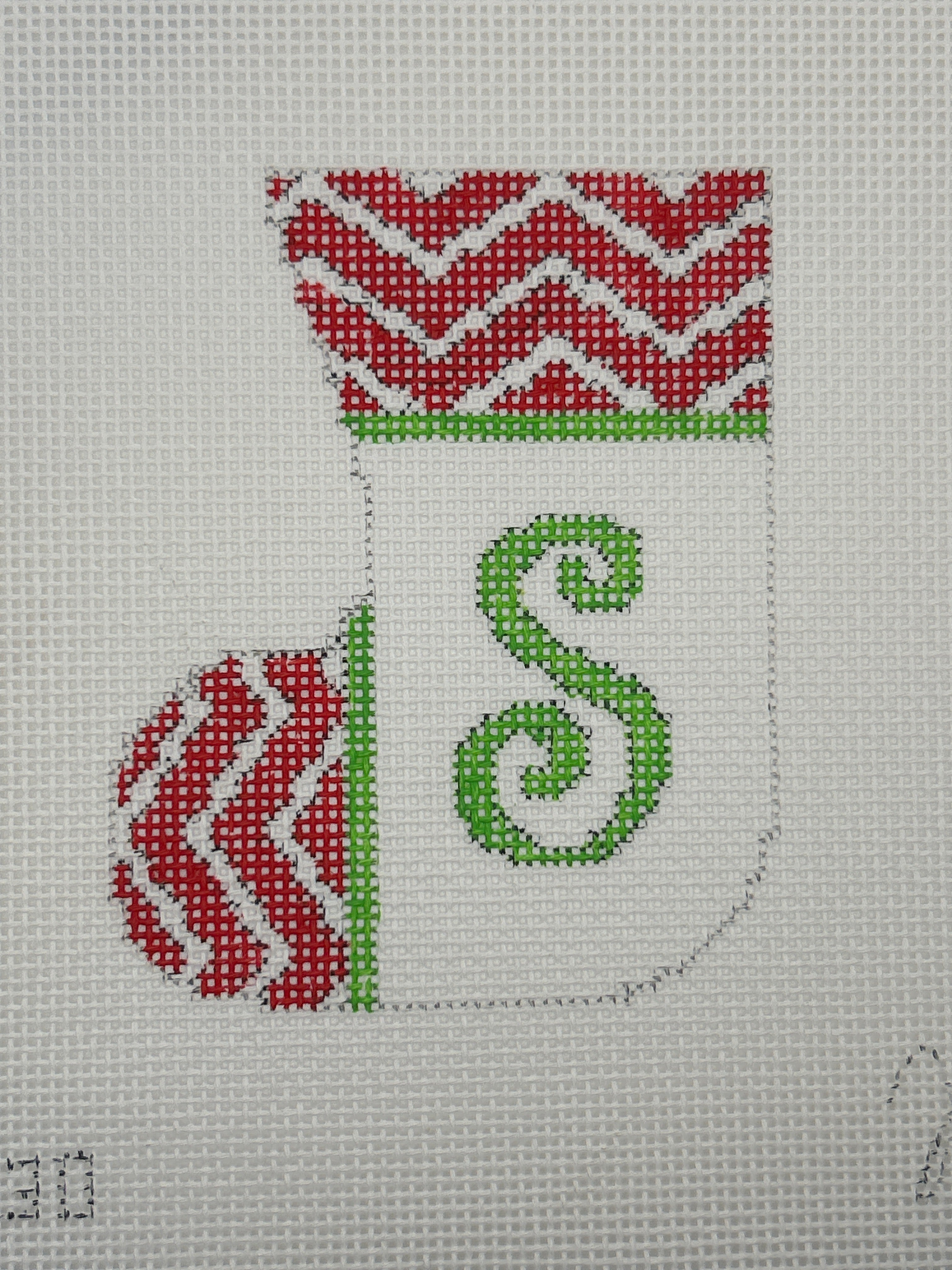 Red Chevron Mini Sock “S” 430
