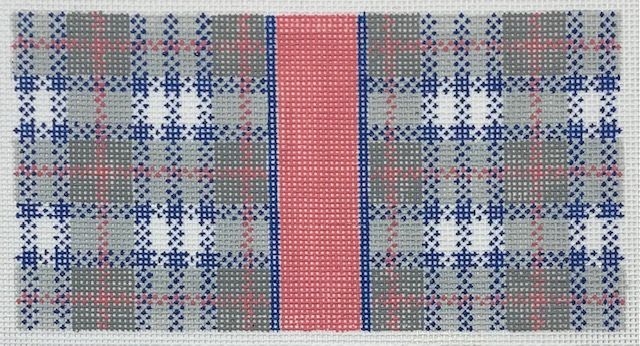 Grey & Blue Plaid, 6 x 3 IC-05