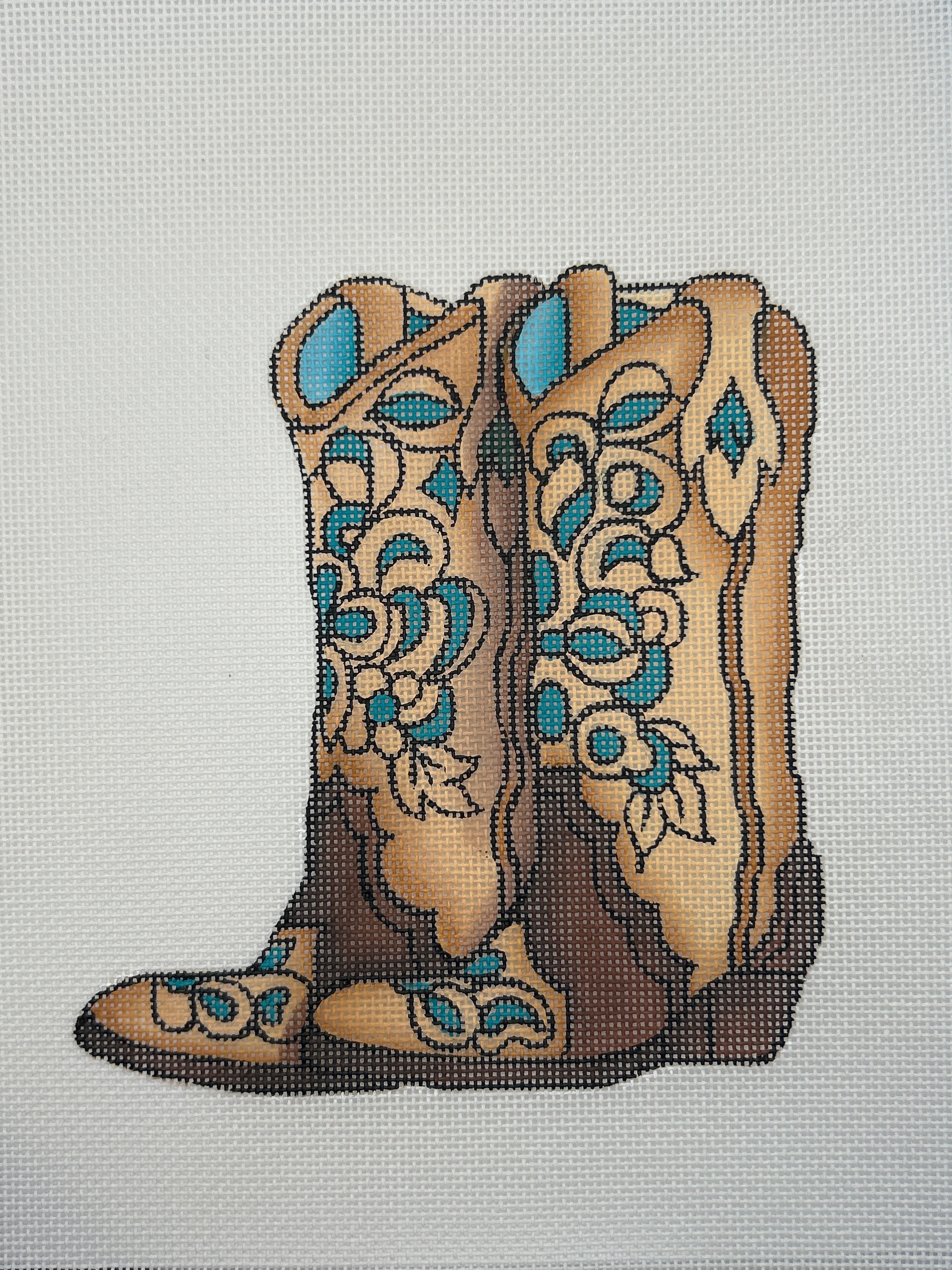 Turq Inlay Boots R1024