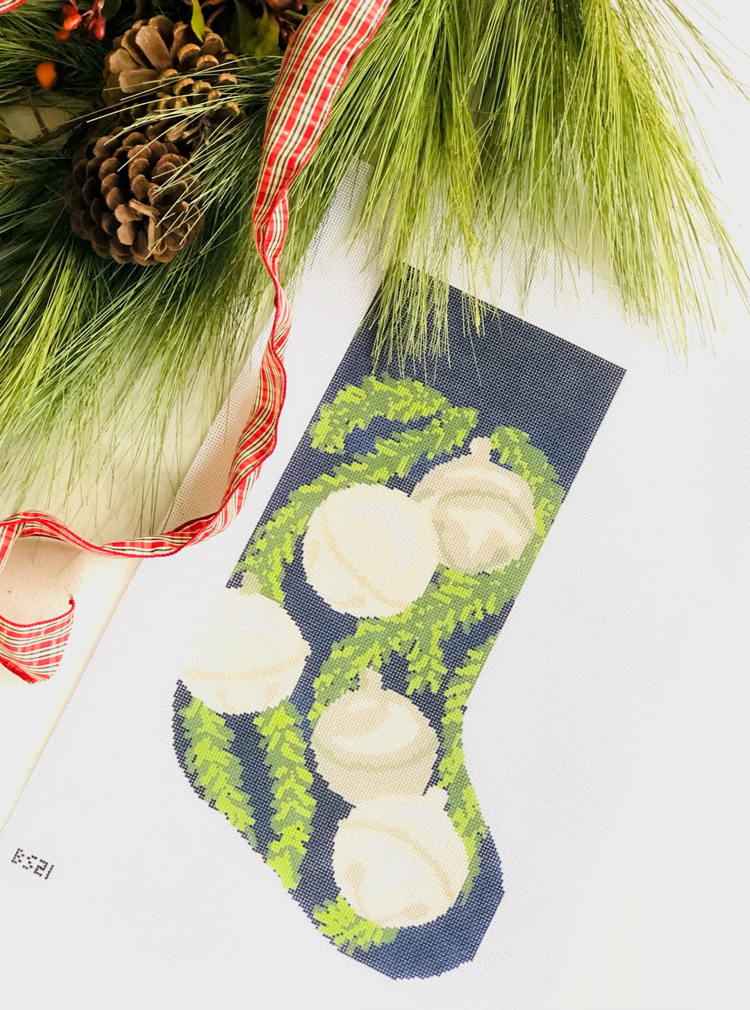 Jingle Bells Bauble Stocking Canvas BS21