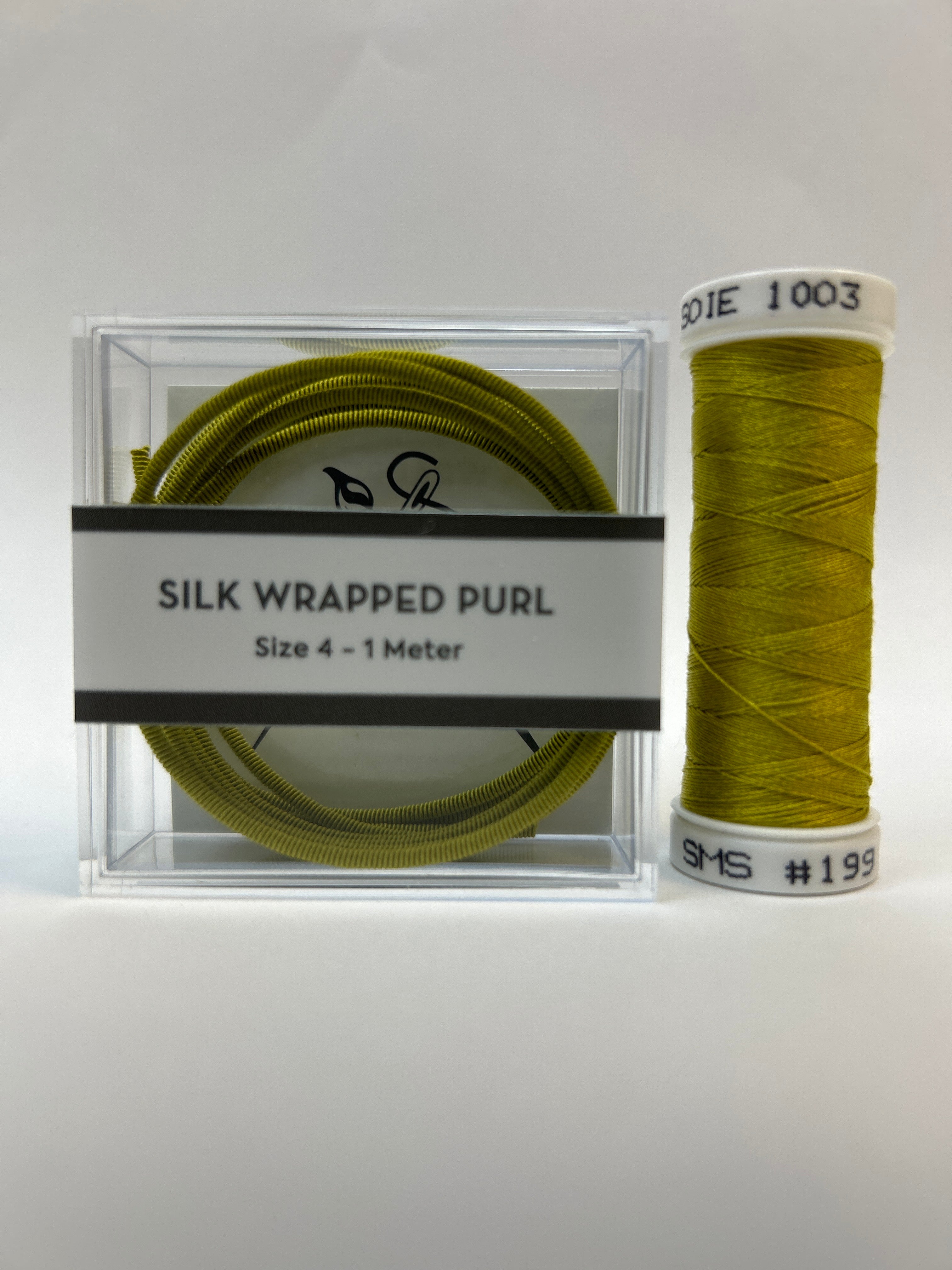Silk Wrapped Purl Size 4 with Couching Thread