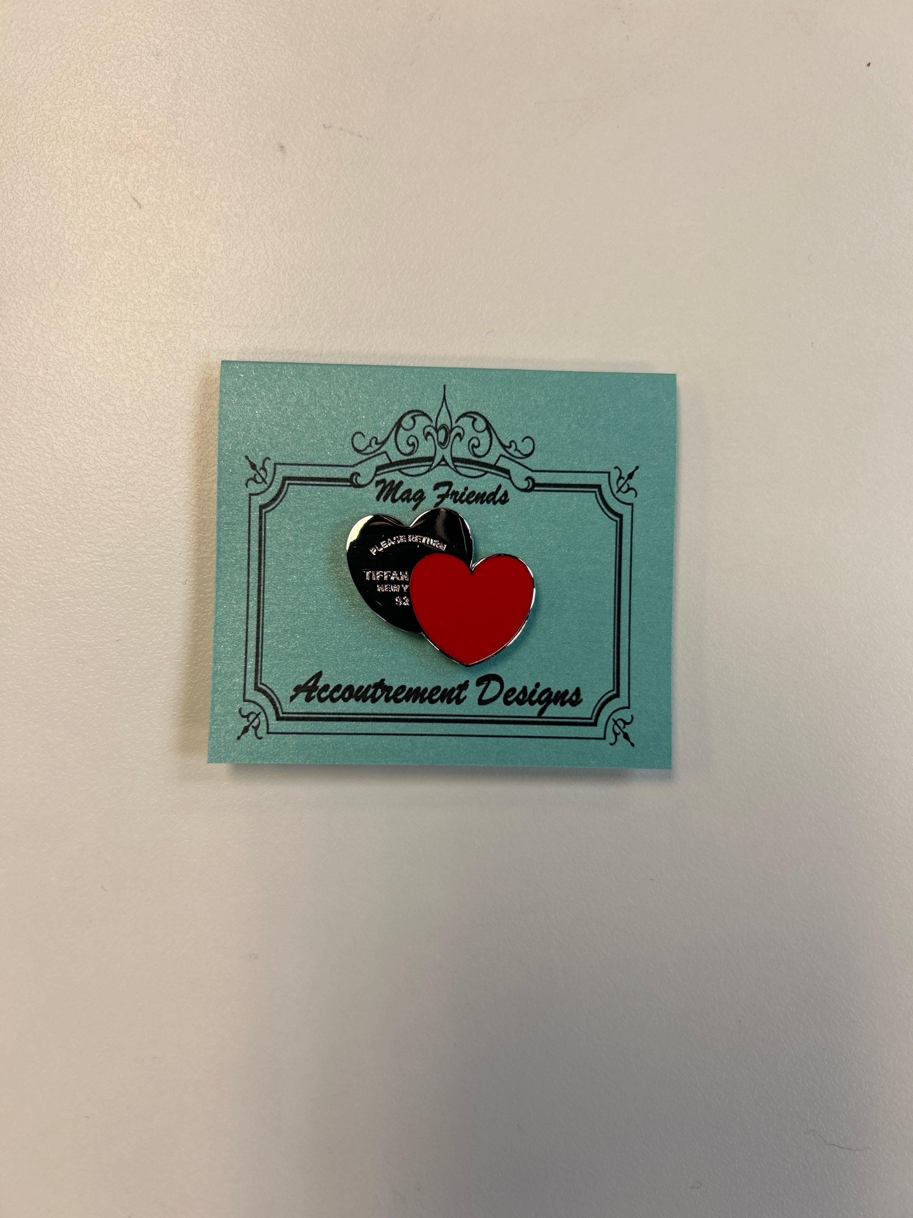 Silver Heart of Hearts Red Needleminder