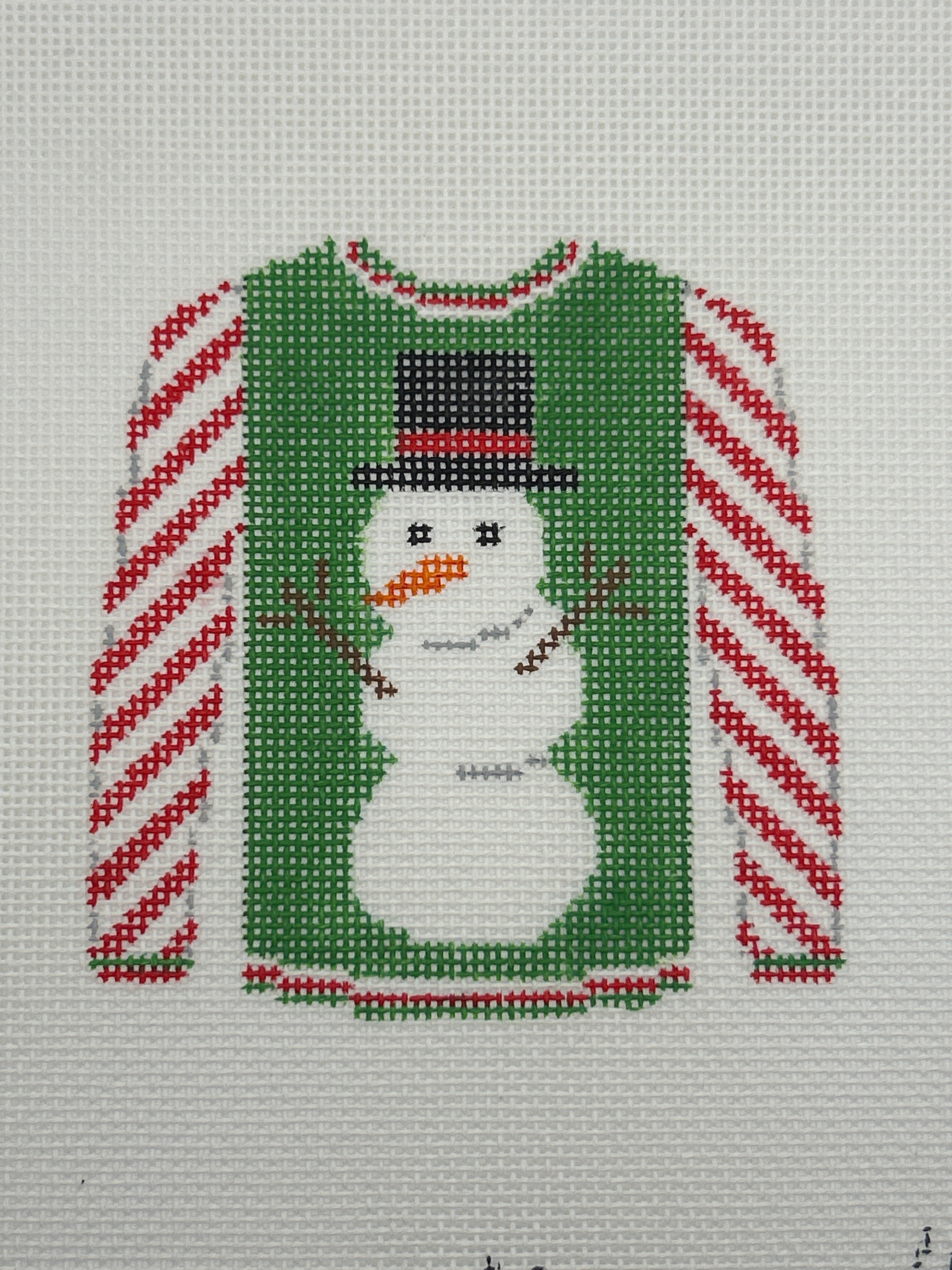 Snowman on Green Sweater O-199Q