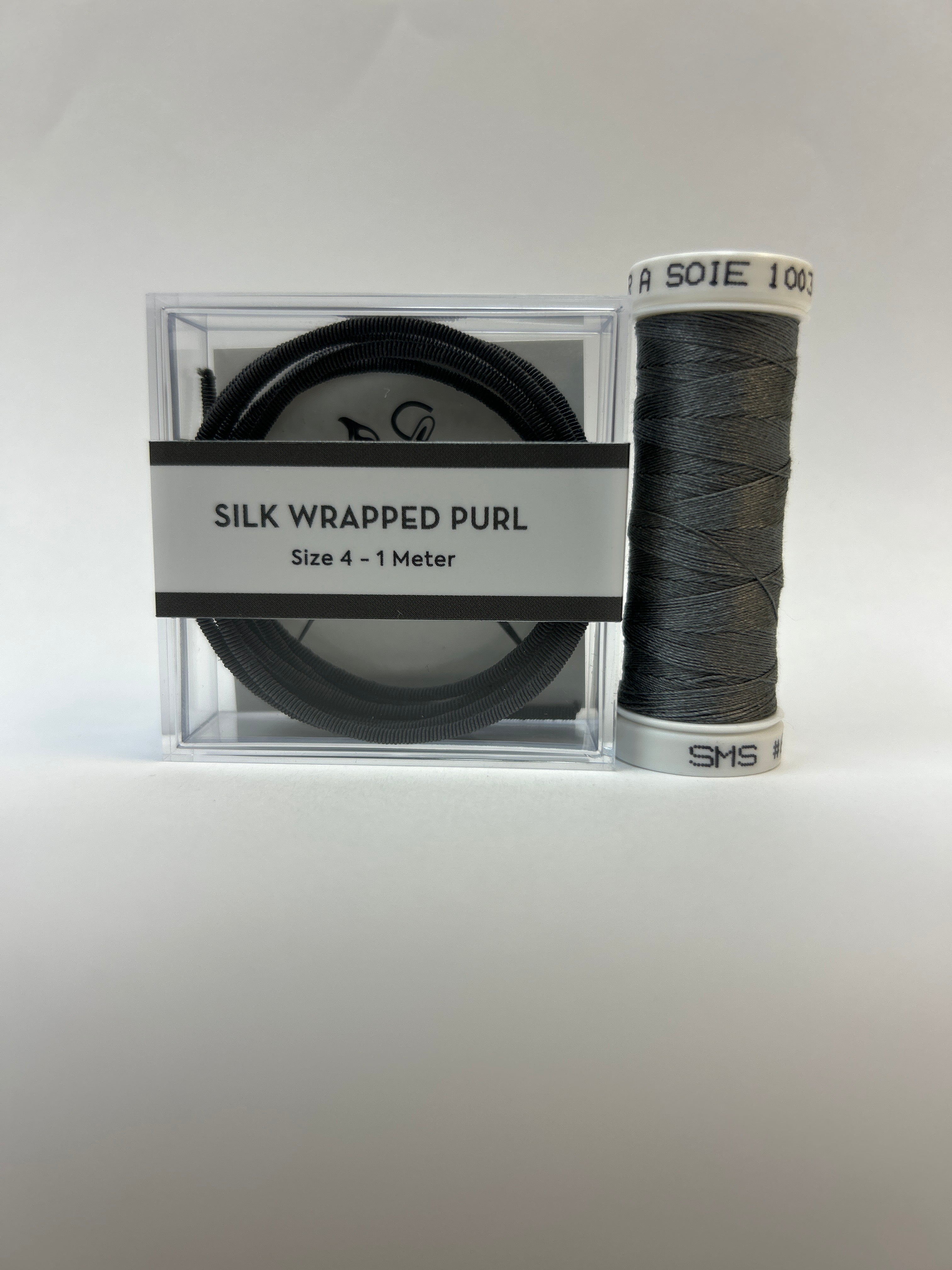 Silk Wrapped Purl Size 4 with Couching Thread