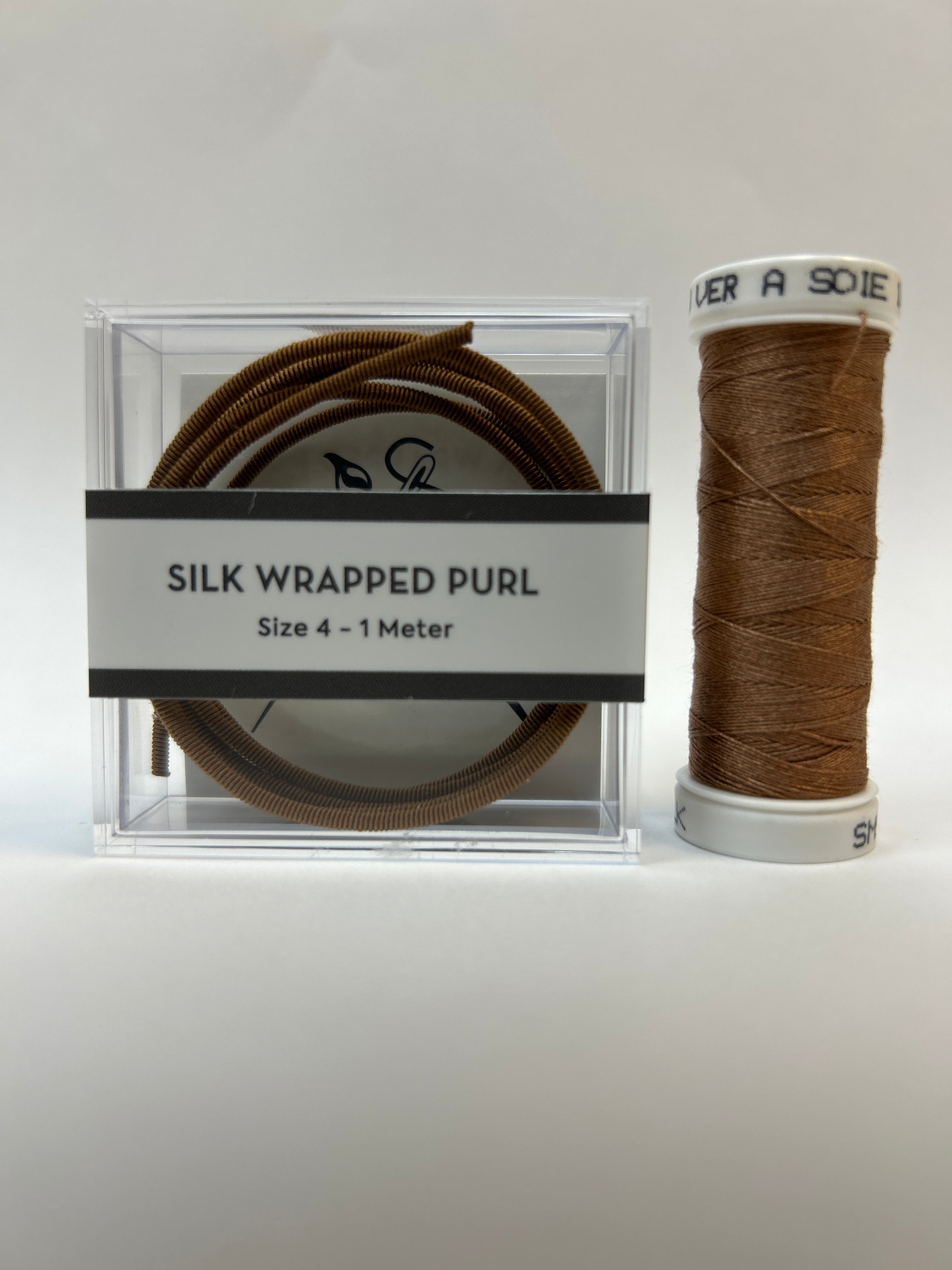 Silk Wrapped Purl Size 4 with Couching Thread