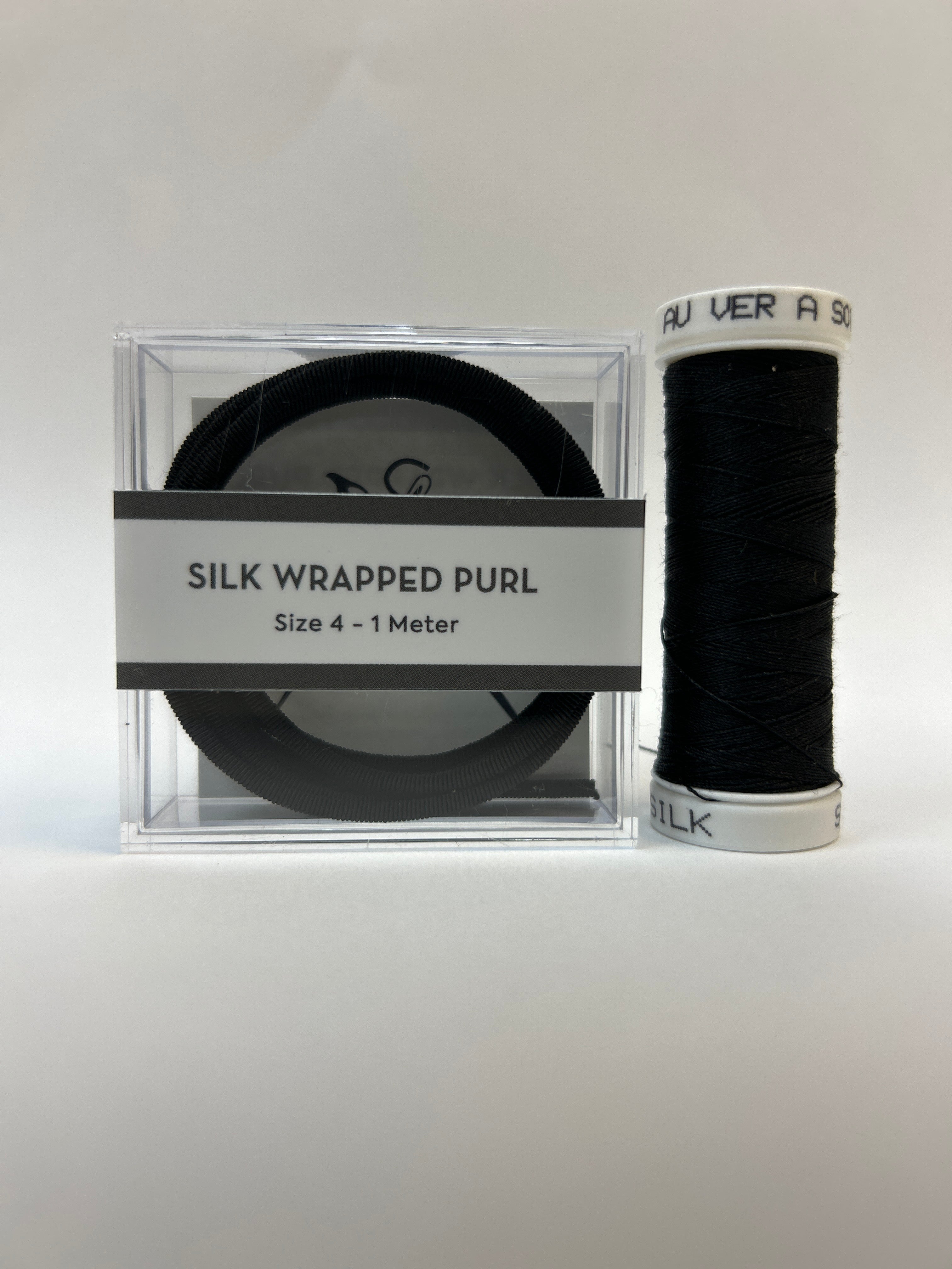 Silk Wrapped Purl Size 4 with Couching Thread