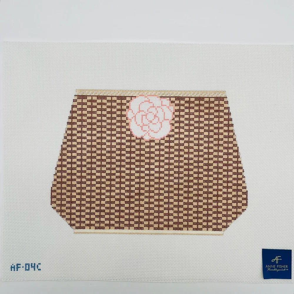 Anne Fisher Large Nantucket Basket with Flower AF04C