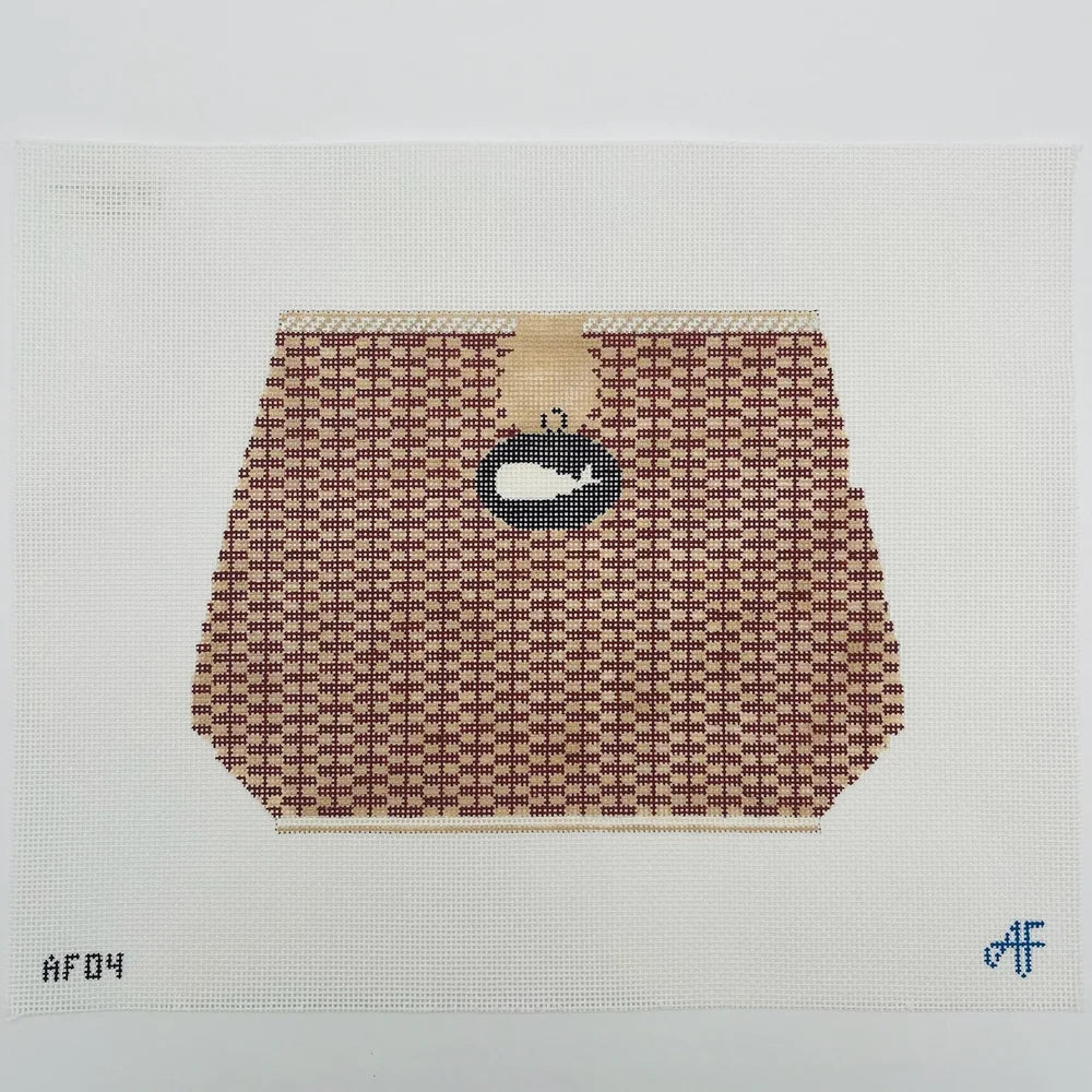 Anne Fisher Large Nantucket Basket with Whale AF04Whale