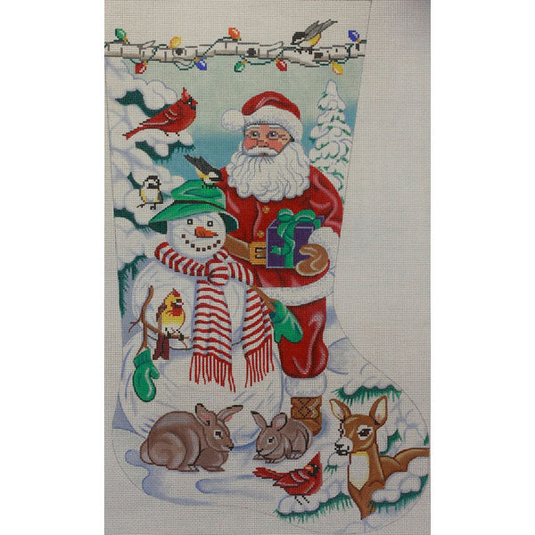 Santa and Snowman Stocking AP1715