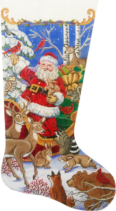 Santa's Animal Gathering Stocking AP2901