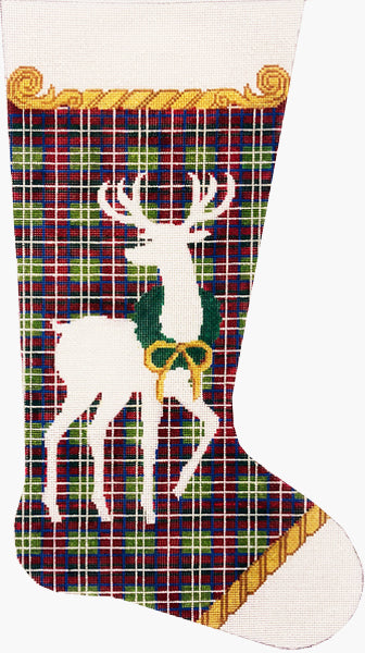 Reindeer on Plaid Stocking 2986 AP