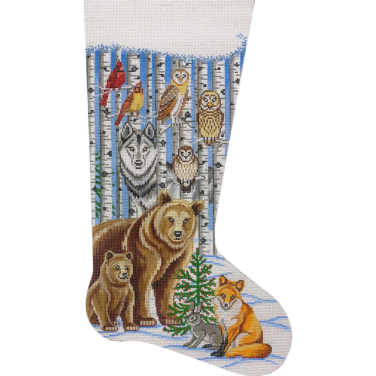 Animals & Birch Tree Stocking AP4342