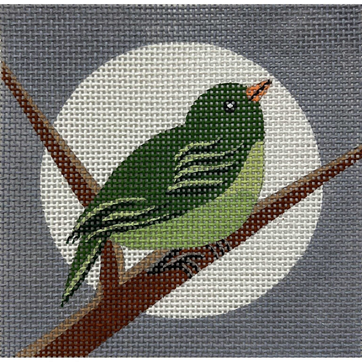 Green Bird on Grey AP4493