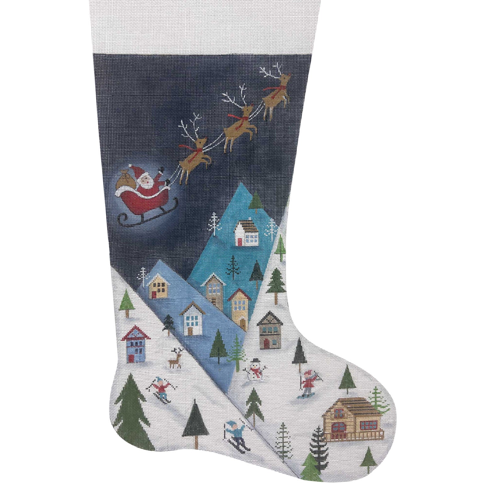 Ski Mountain Christmas Eve Stocking AP4588