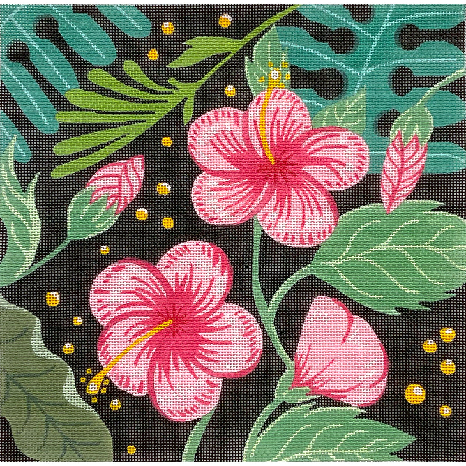 Hibiscus on Black AP4837